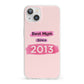 Pink Best Mum iPhone 13 Clear Bumper Case