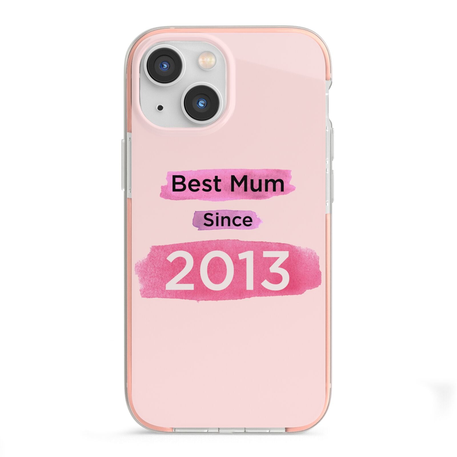Pink Best Mum iPhone 13 Mini TPU Impact Case with Pink Edges