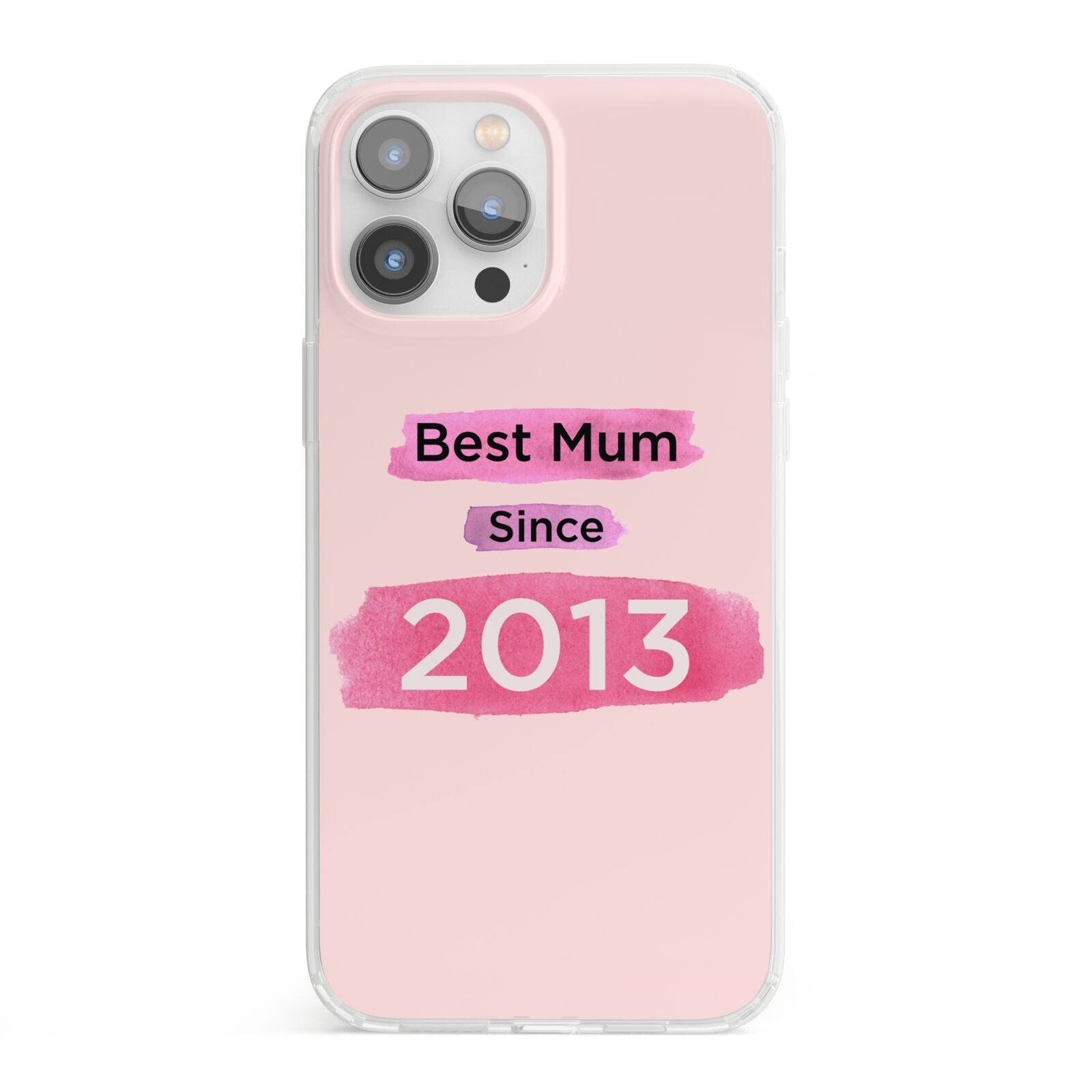 Pink Best Mum iPhone 13 Pro Max Clear Bumper Case