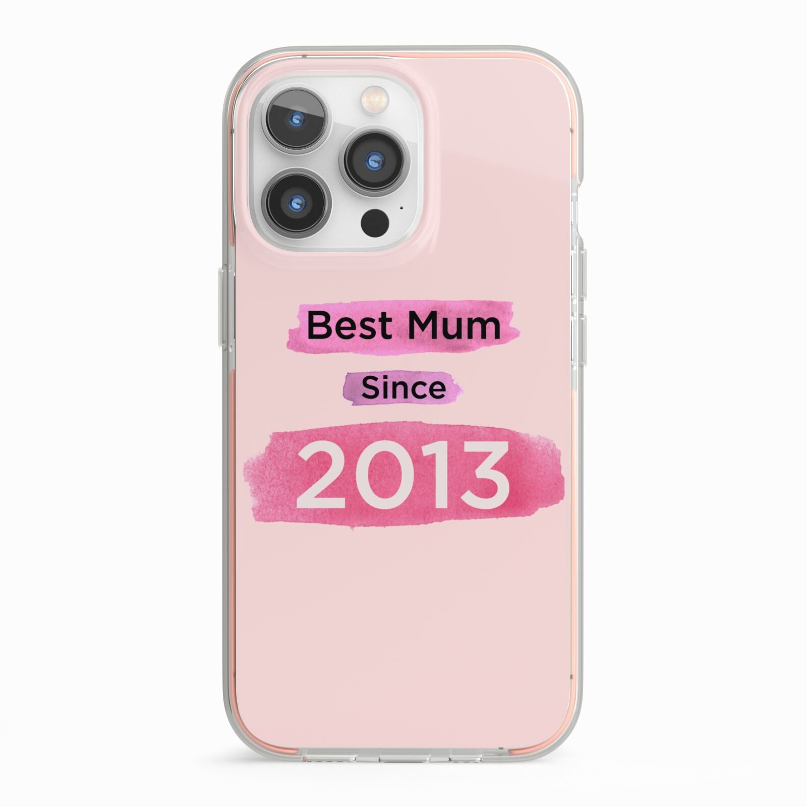 Pink Best Mum iPhone 13 Pro TPU Impact Case with Pink Edges