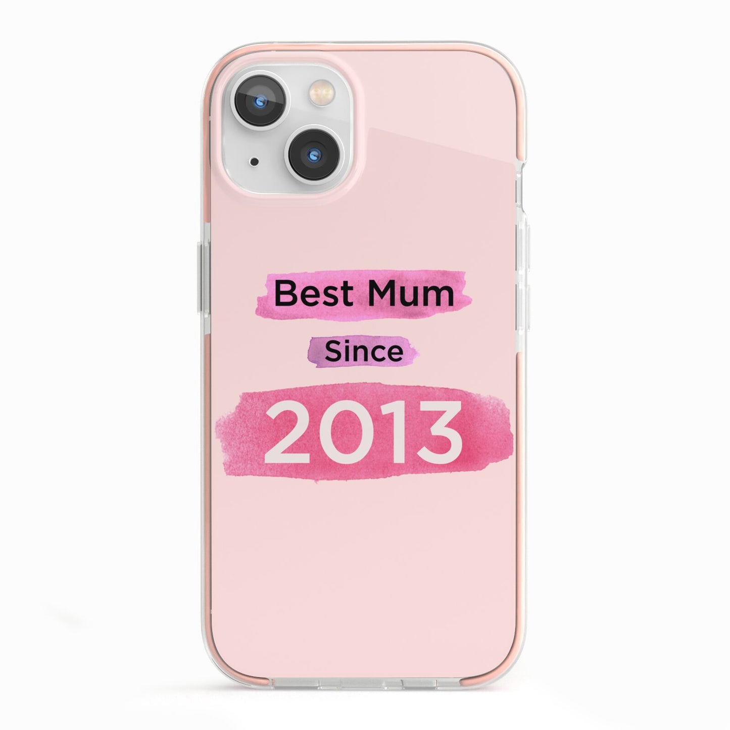 Pink Best Mum iPhone 13 TPU Impact Case with Pink Edges
