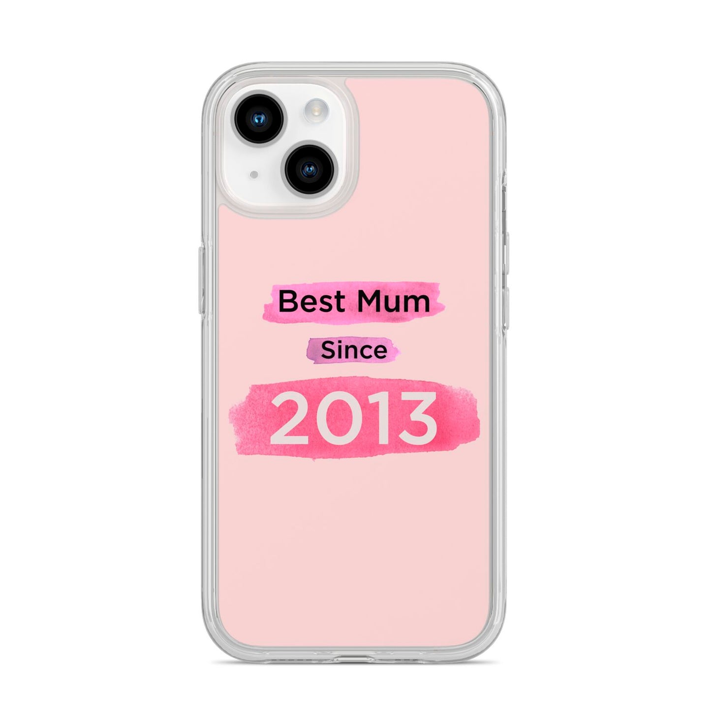 Pink Best Mum iPhone 14 Clear Tough Case Starlight