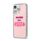 Pink Best Mum iPhone 14 Pro Max Clear Tough Case Silver Angled Image
