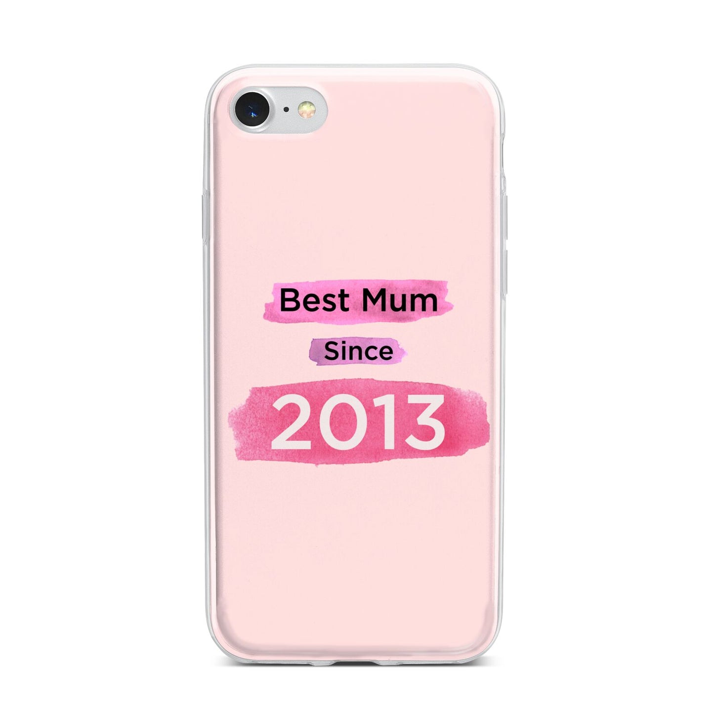Pink Best Mum iPhone 7 Bumper Case on Silver iPhone