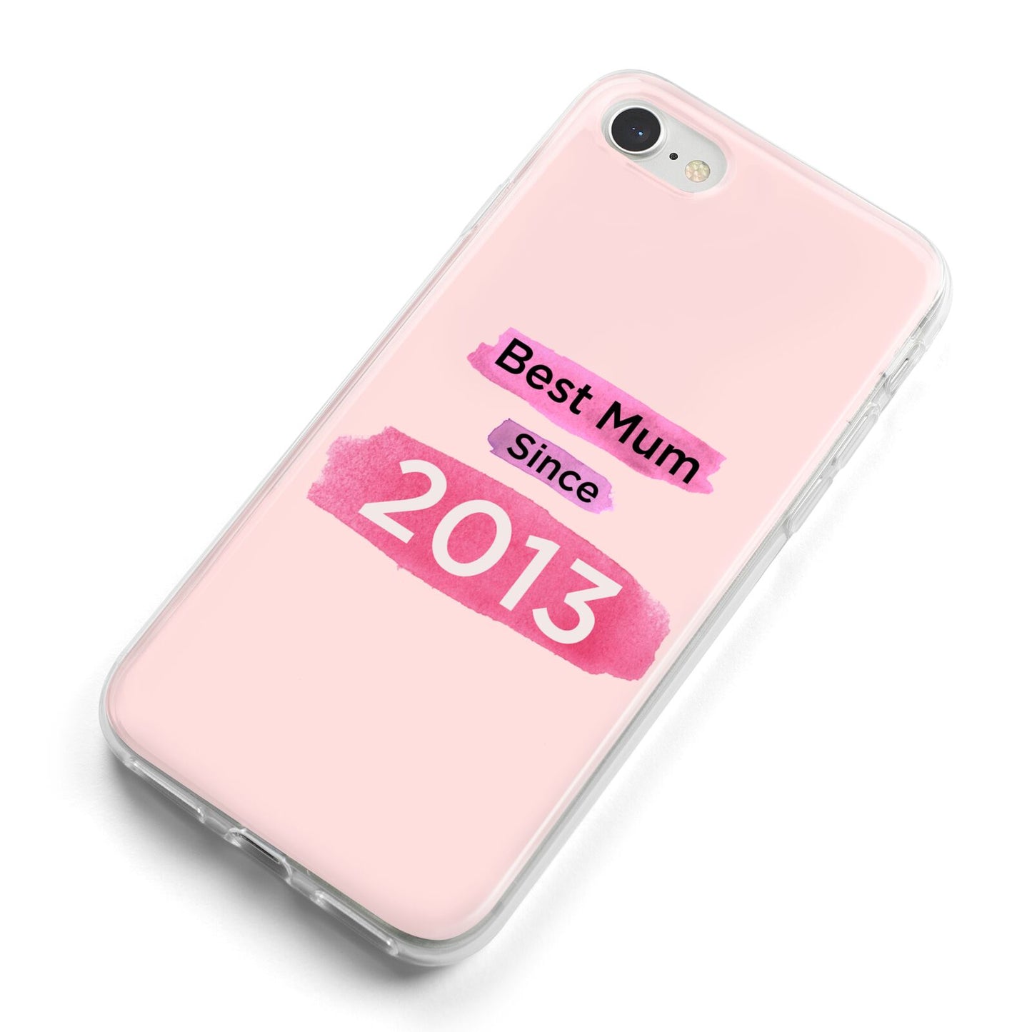 Pink Best Mum iPhone 8 Bumper Case on Silver iPhone Alternative Image