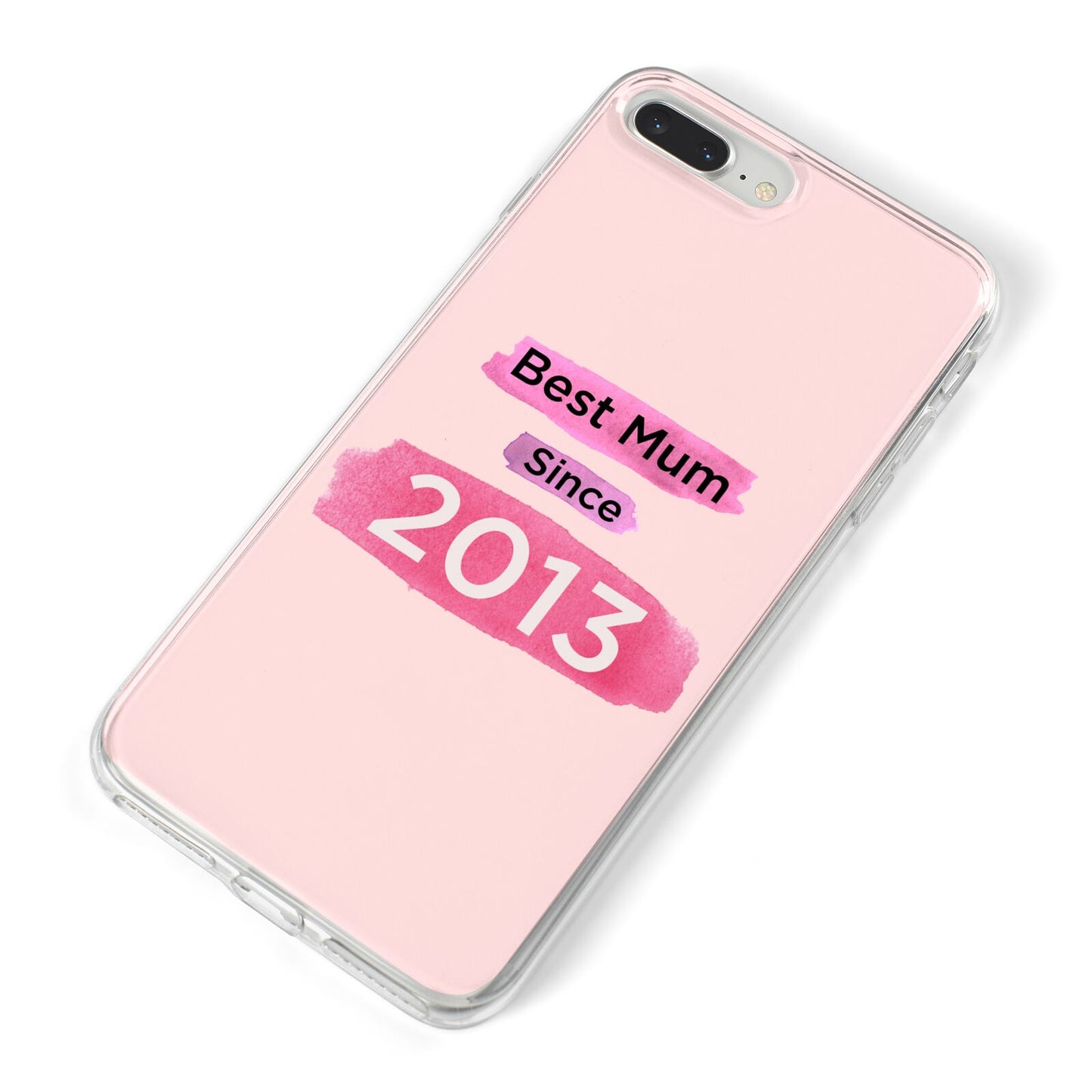 Pink Best Mum iPhone 8 Plus Bumper Case on Silver iPhone Alternative Image