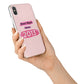 Pink Best Mum iPhone X Bumper Case on Silver iPhone Alternative Image 2