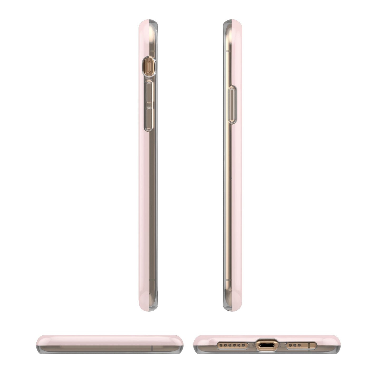 Pink Best Mum iPhone XS 3D Tough Case in Gold Angled Images