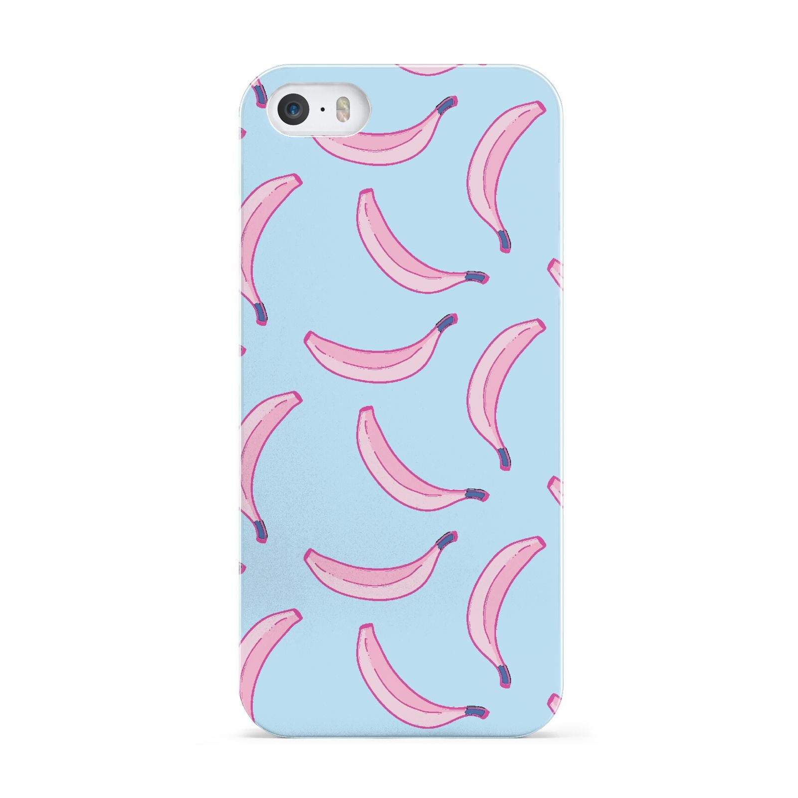 Pink Blue Bannana Fruit Apple iPhone 5 Case