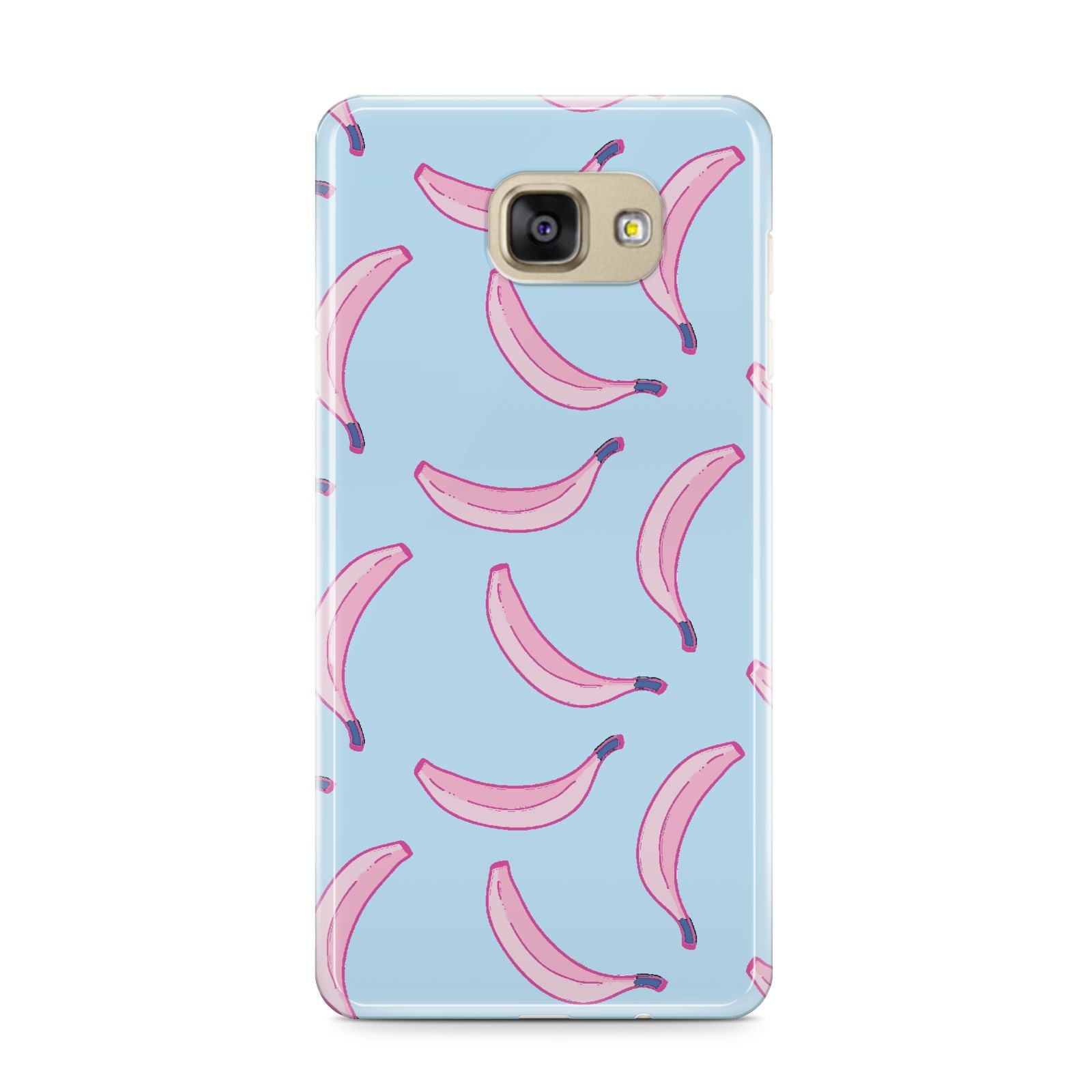 Pink Blue Bannana Fruit Samsung Galaxy A9 2016 Case on gold phone