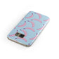 Pink Blue Bannana Fruit Samsung Galaxy Case Front Close Up