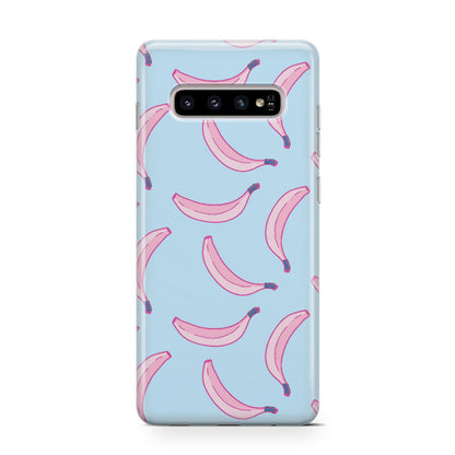 Pink Blue Bannana Fruit Samsung Galaxy S10 Case