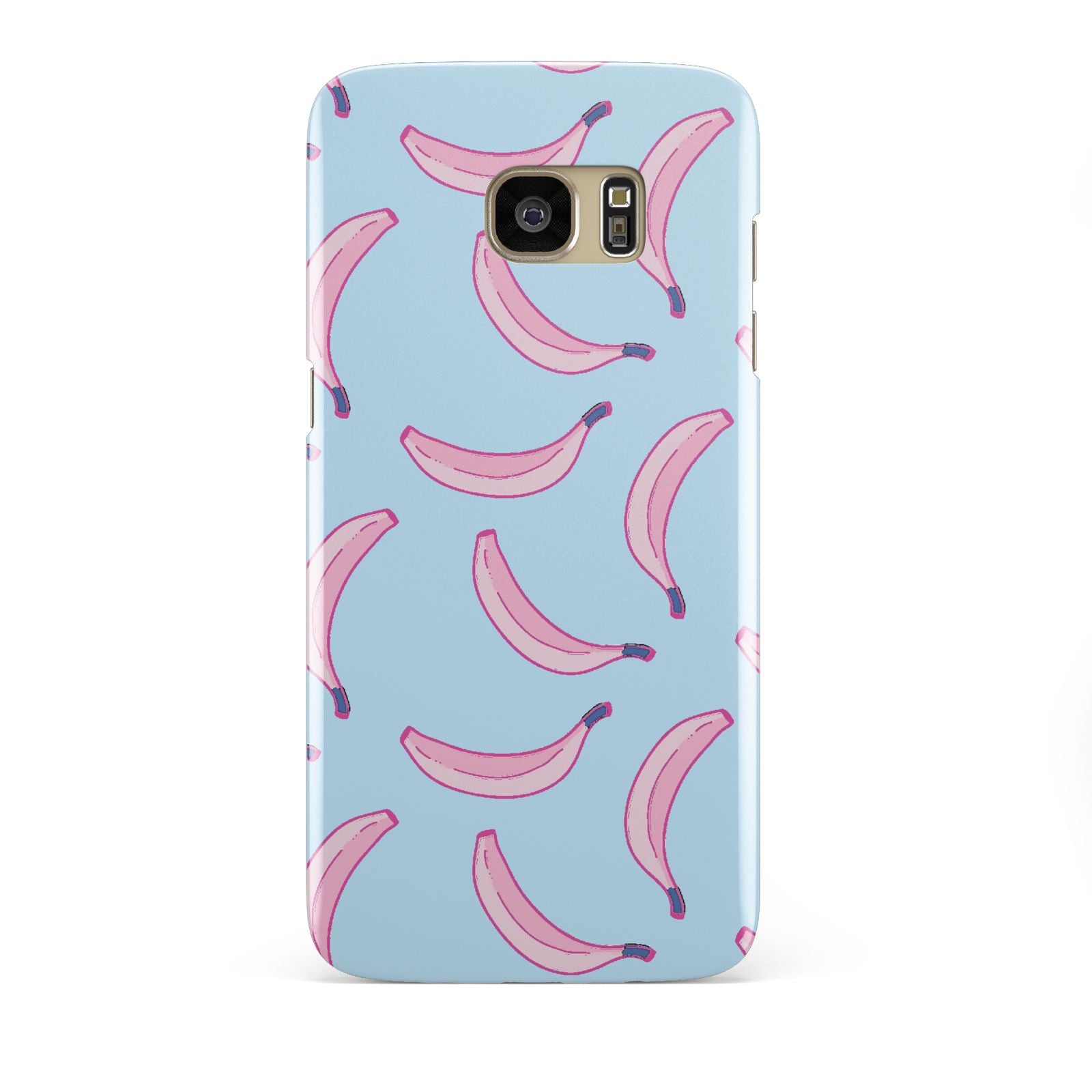 Pink Blue Bannana Fruit Samsung Galaxy S7 Edge Case