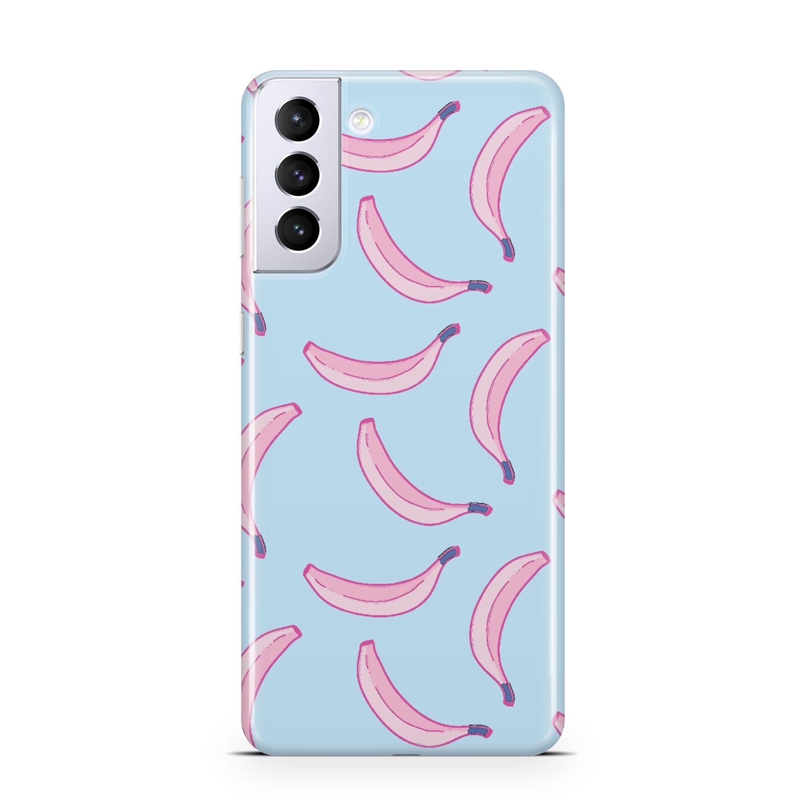 Pink Blue Bannana Fruit Samsung S21 Plus Phone Case