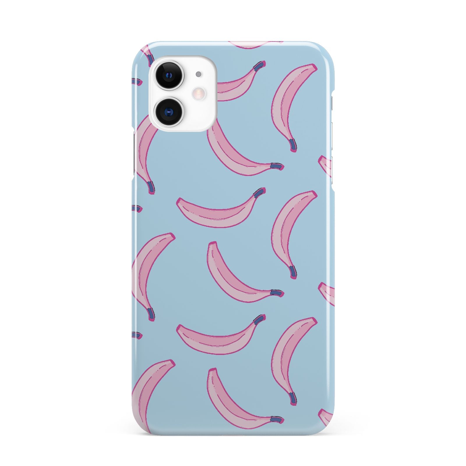 Pink Blue Bannana Fruit iPhone 11 3D Snap Case