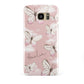 Pink Butterflies Personalised Samsung Galaxy S7 Edge Case