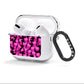Pink Butterfly AirPods Clear Case 3rd Gen Side Image