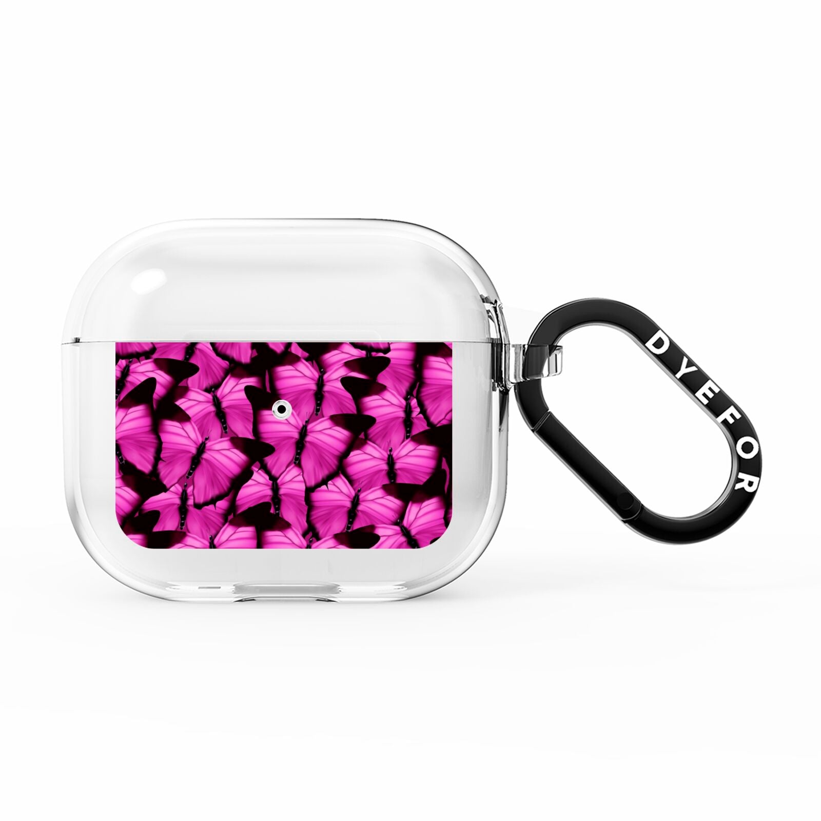 Pink Butterfly AirPods Clear Case 3rd Gen
