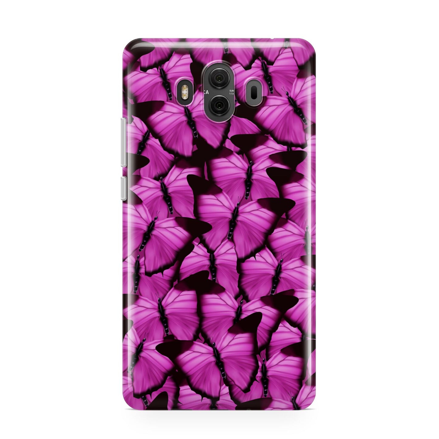 Pink Butterfly Huawei Mate 10 Protective Phone Case