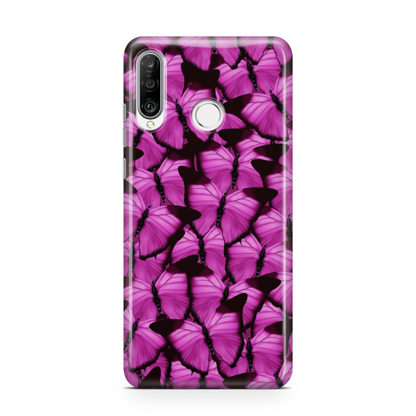 Pink Butterfly Huawei P30 Lite Phone Case