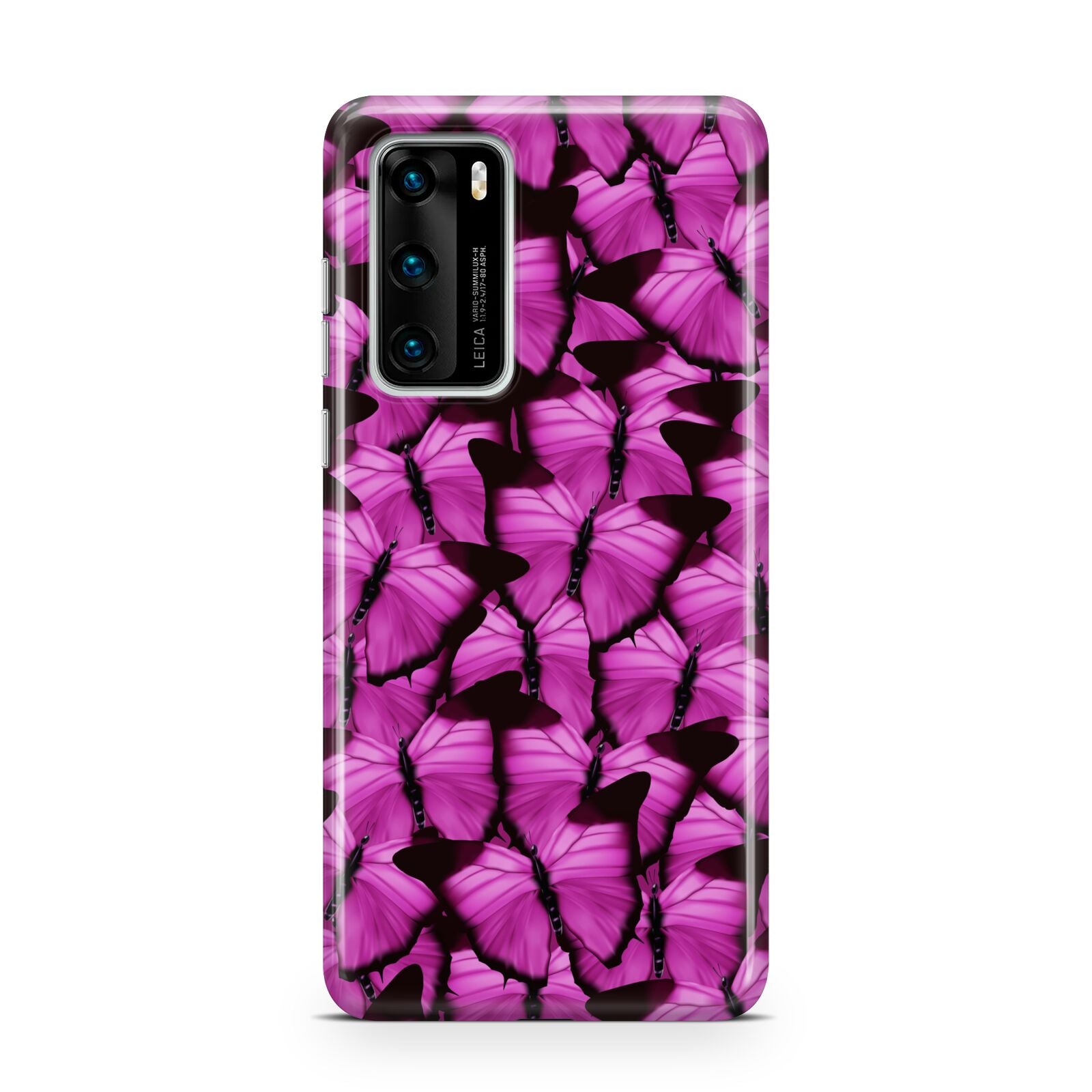 Pink Butterfly Huawei P40 Phone Case