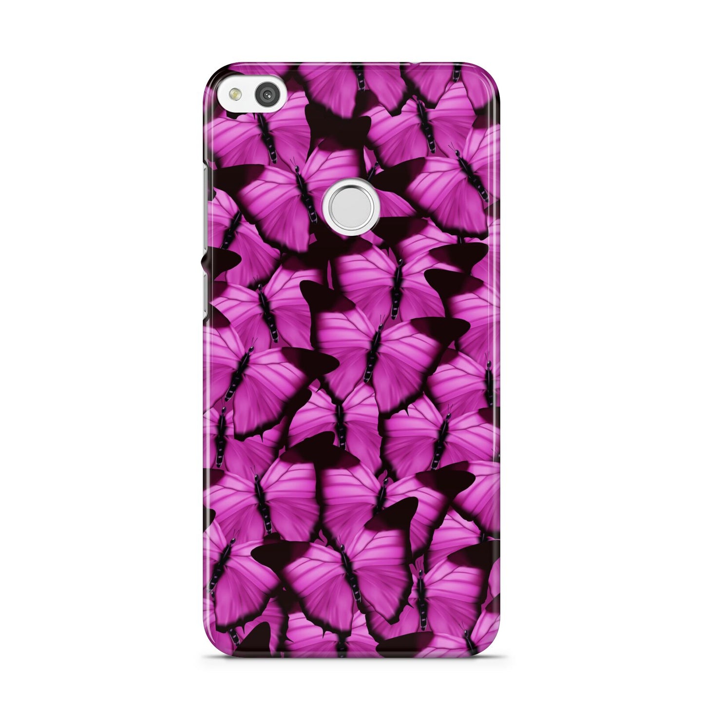 Pink Butterfly Huawei P8 Lite Case