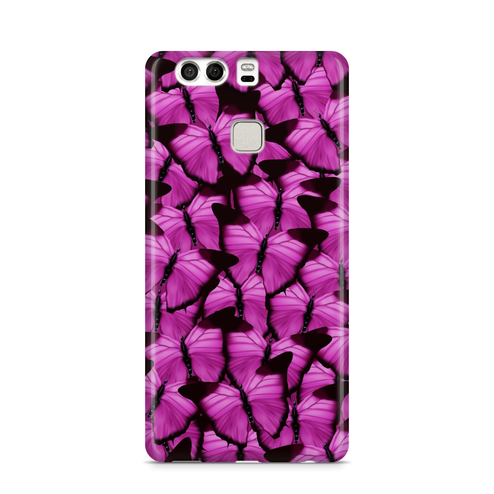 Pink Butterfly Huawei P9 Case