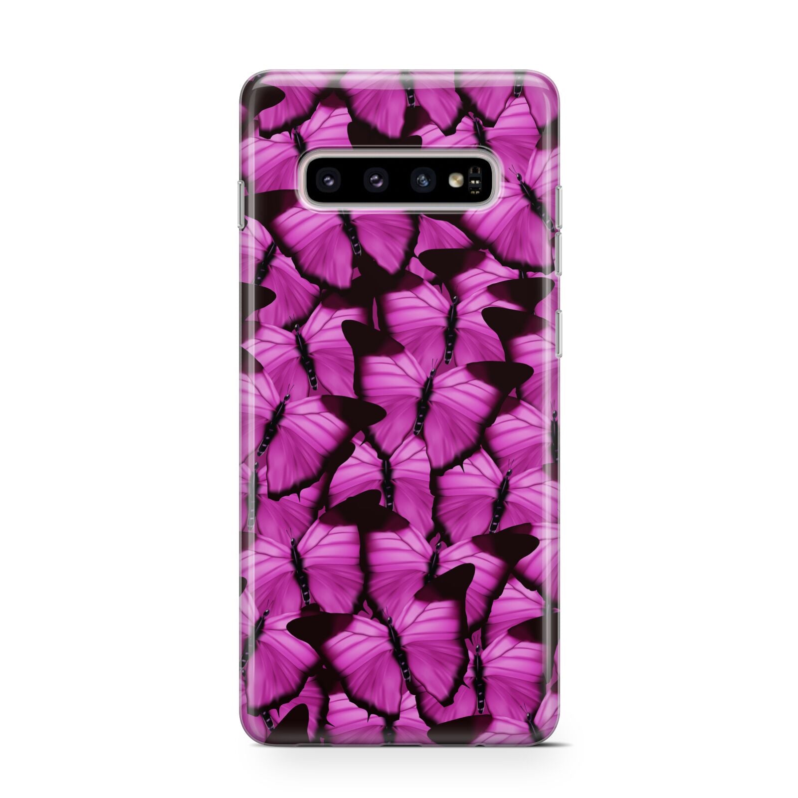 Pink Butterfly Protective Samsung Galaxy Case