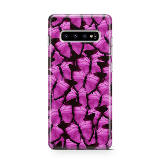 Pink Butterfly Protective Samsung Galaxy Case