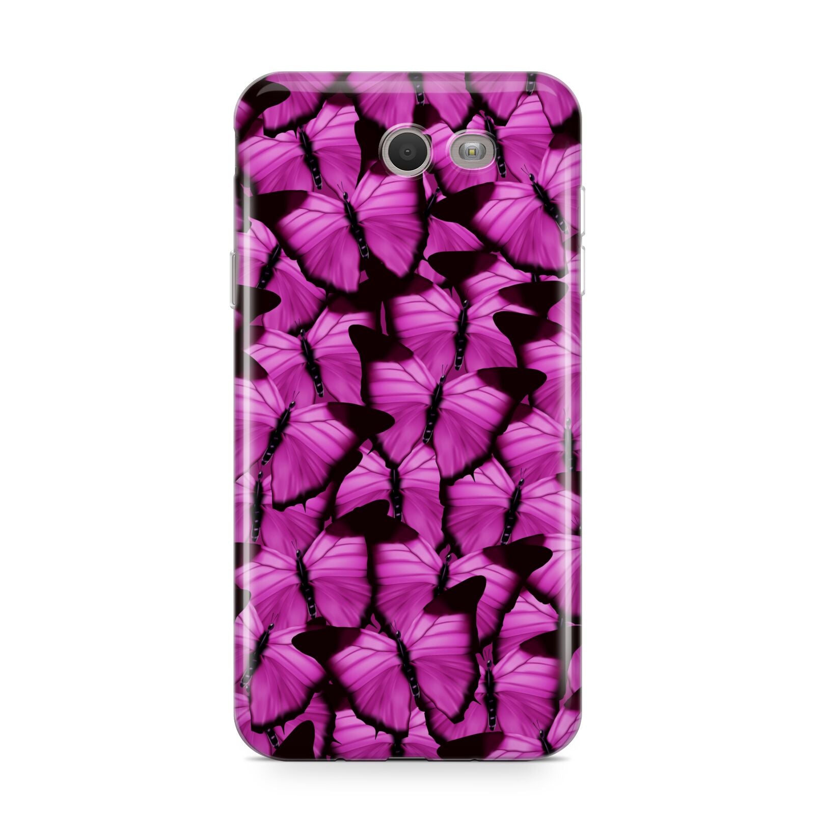 Pink Butterfly Samsung Galaxy J7 2017 Case
