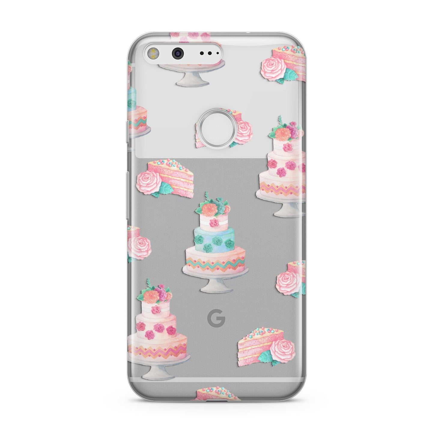 Pink Cake Print Google Pixel Case