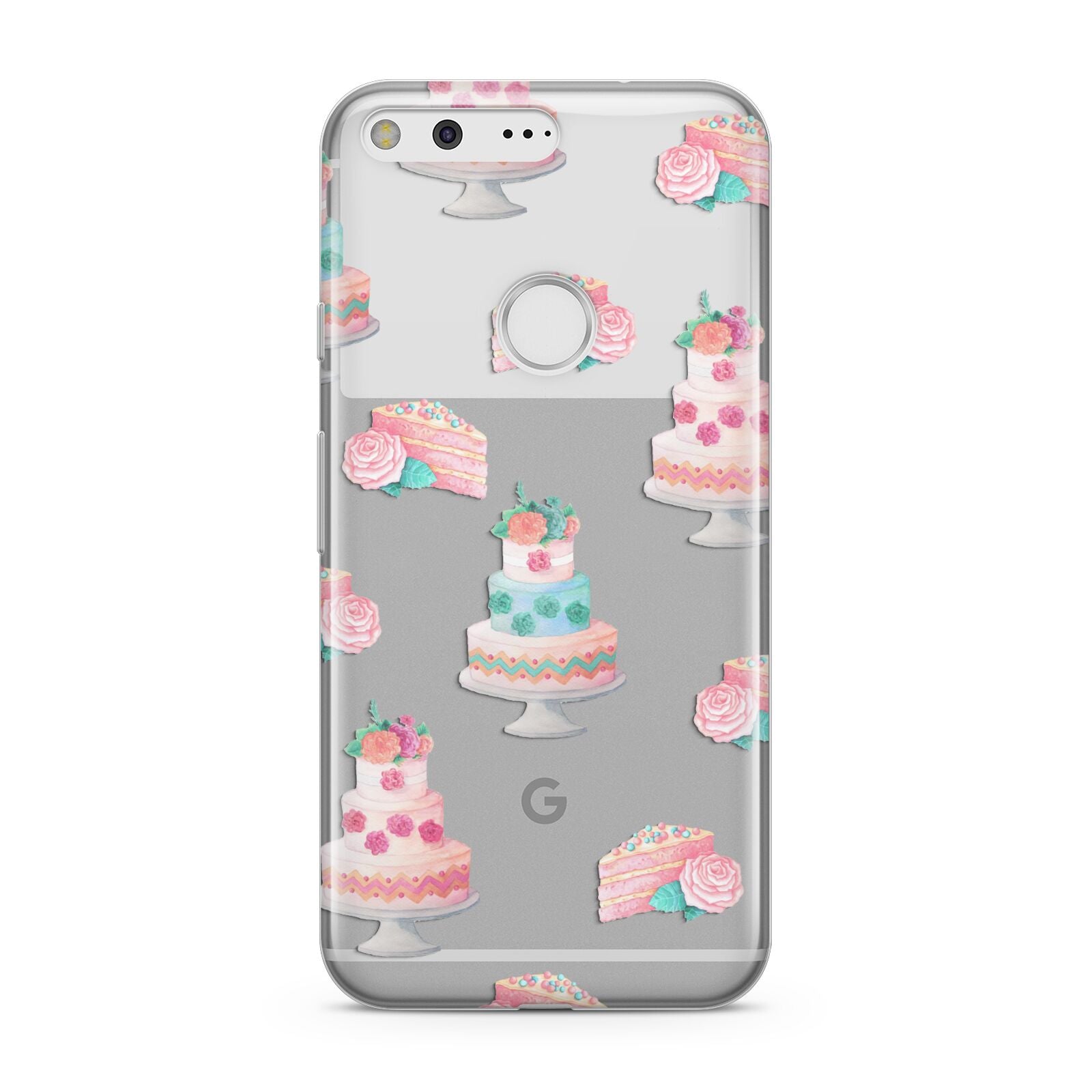 Pink Cake Print Google Pixel Case
