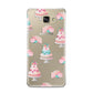 Pink Cake Print Samsung Galaxy A9 2016 Case on gold phone