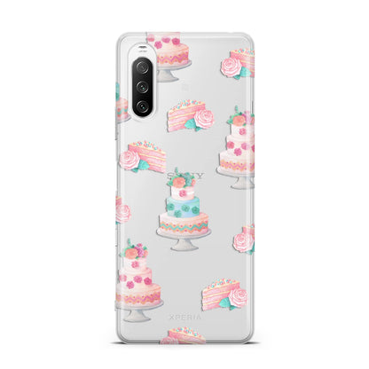 Pink Cake Print Sony Xperia 10 III Case