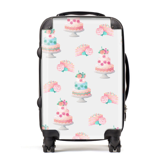 Pink Cake Print Suitcase