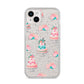 Pink Cake Print iPhone 14 Plus Glitter Tough Case Starlight
