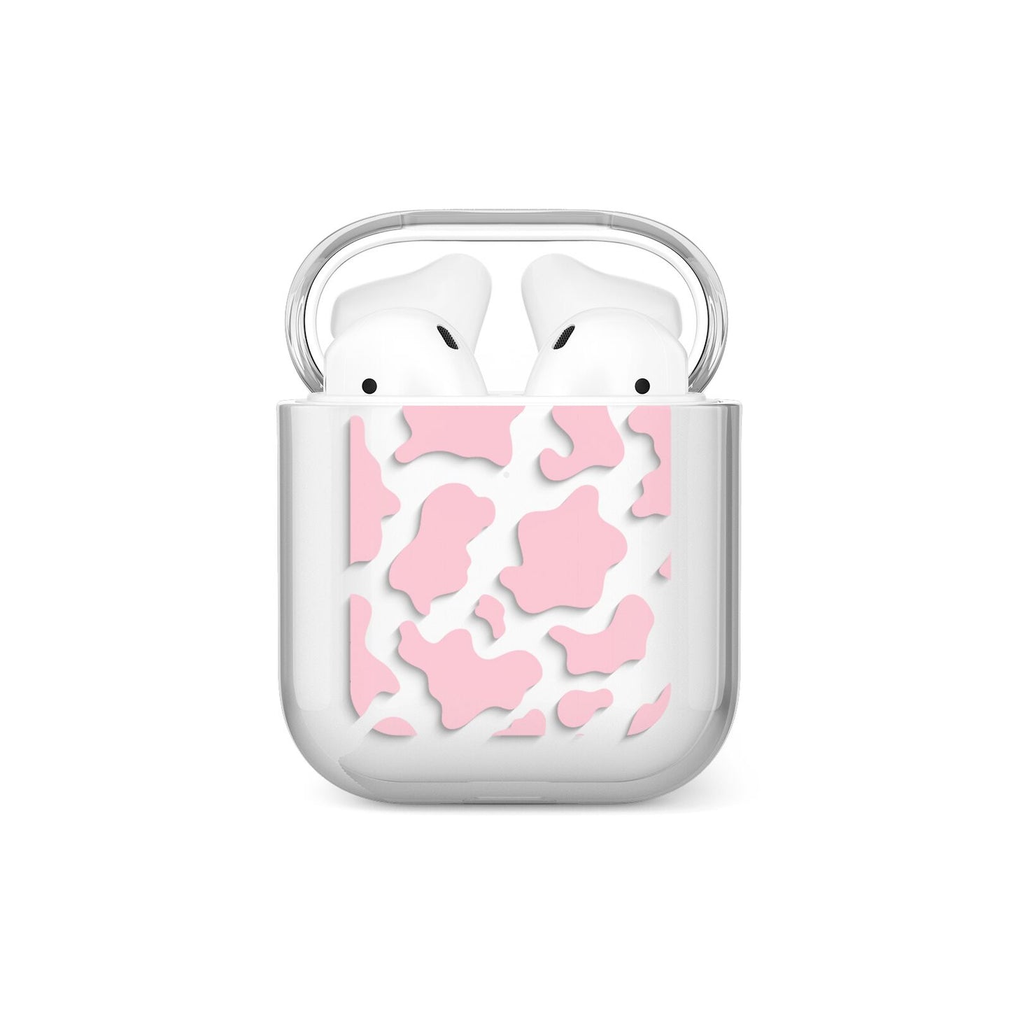 Pink Cow Print AirPods Case