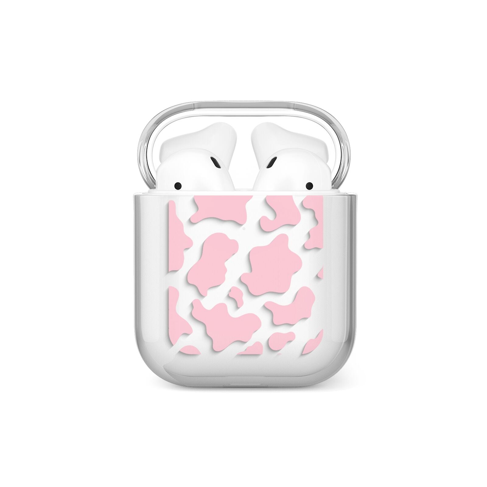 Pink Cow Print AirPods Case