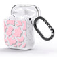Pink Cow Print AirPods Glitter Case Side Image
