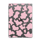 Pink Cow Print Apple iPad Grey Case