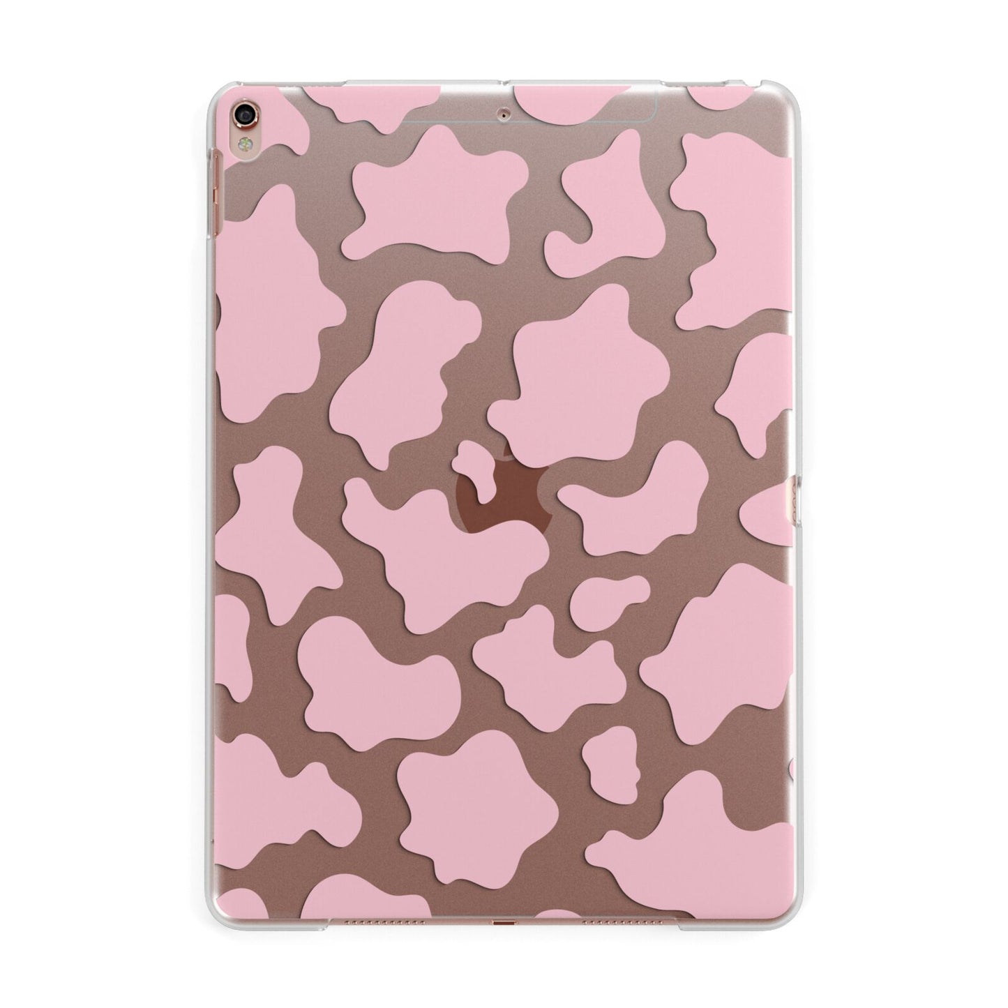 Pink Cow Print Apple iPad Rose Gold Case
