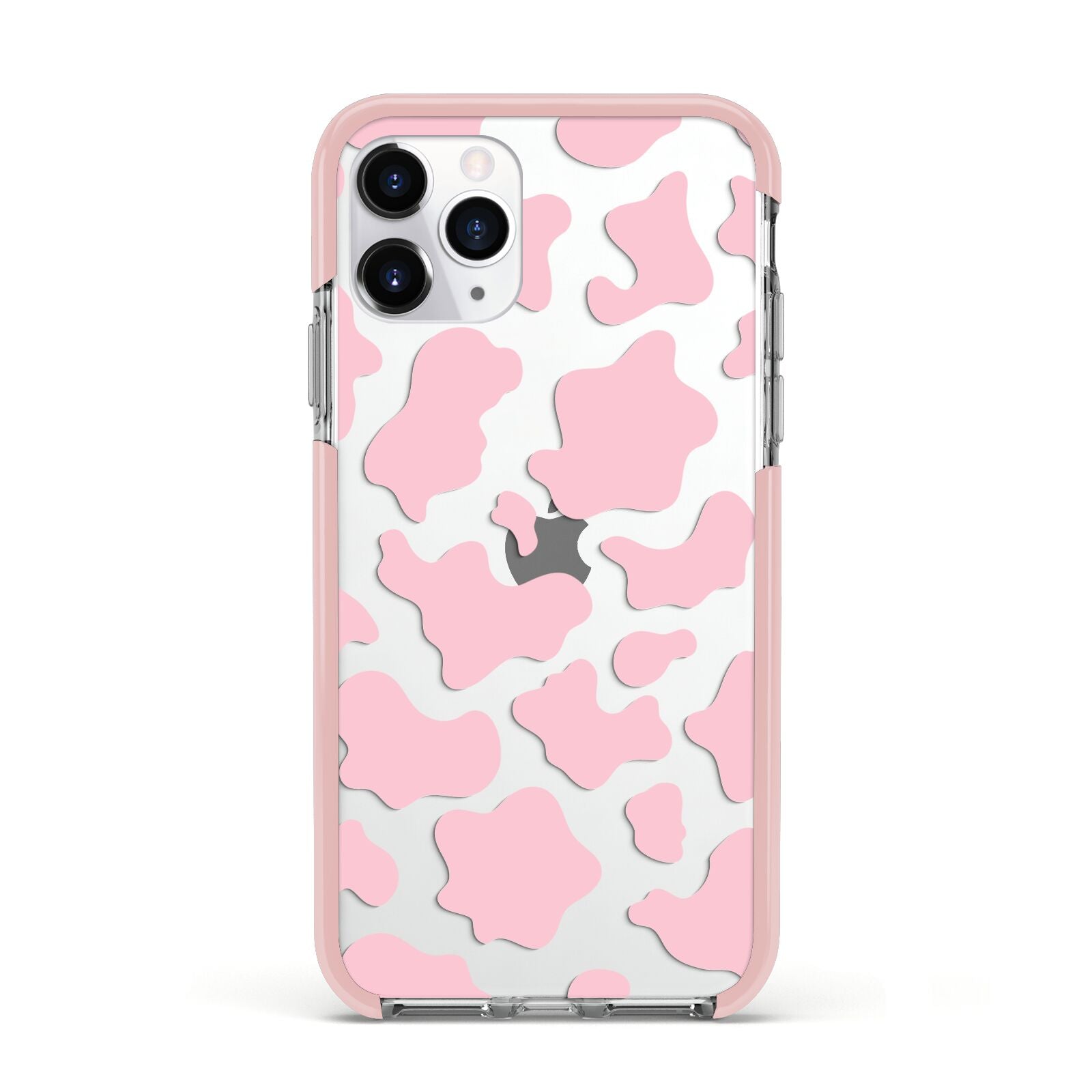 Pink Cow Print Apple iPhone 11 Pro in Silver with Pink Impact Case