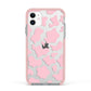 Pink Cow Print Apple iPhone 11 in White with Pink Impact Case
