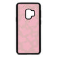 Pink Cow Print Pink Pebble Leather Samsung S9 Case