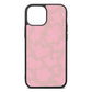 Pink Cow Print Pink Pebble Leather iPhone 13 Mini Case