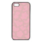 Pink Cow Print Pink Pebble Leather iPhone 5 Case