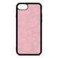 Pink Cow Print Pink Pebble Leather iPhone 8 Case