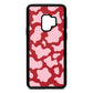 Pink Cow Print Red Pebble Leather Samsung S9 Case
