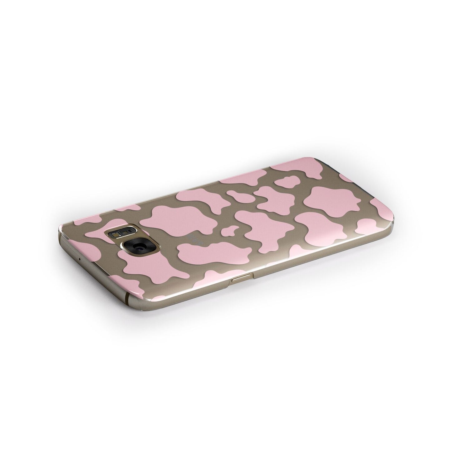 Pink Cow Print Samsung Galaxy Case Side Close Up