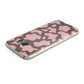 Pink Cow Print Samsung Galaxy Case Top Cutout